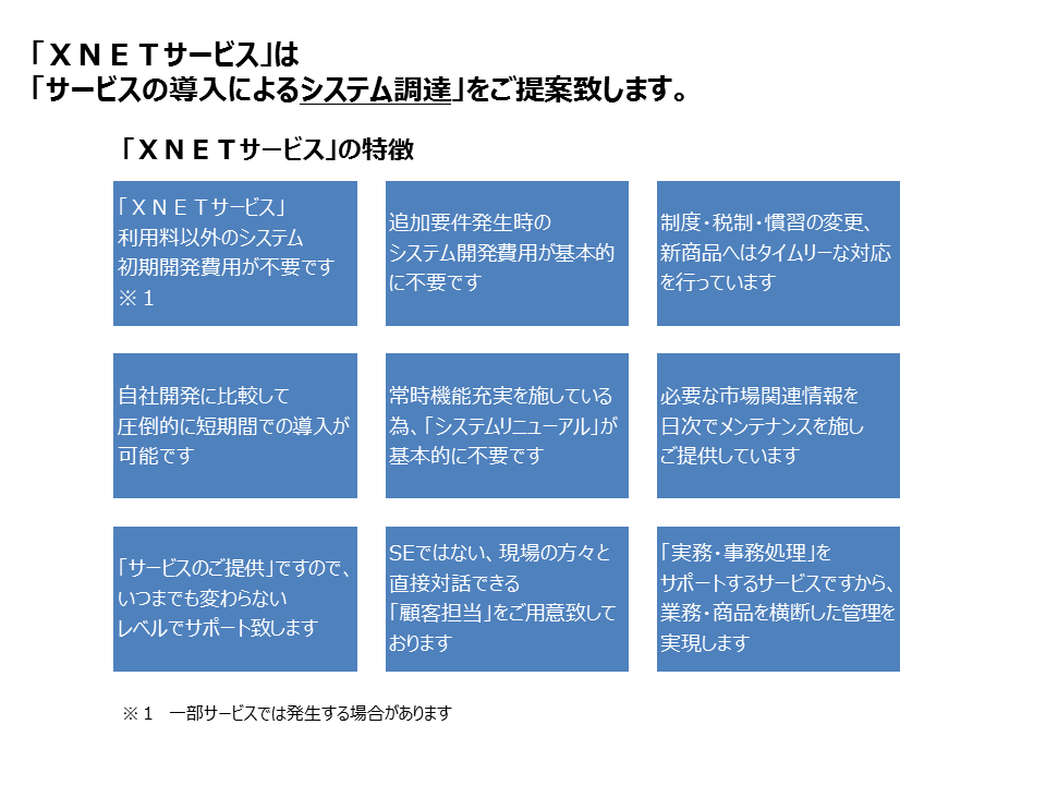 XNETサービスについて